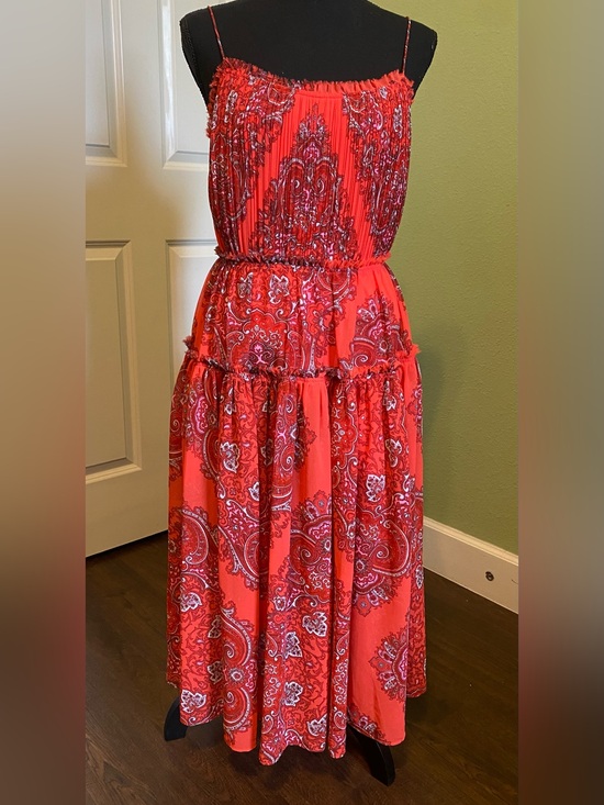 Banana Republic Dresses & Skirts - Banana Republic Orange Red Paisley Maxi Dress